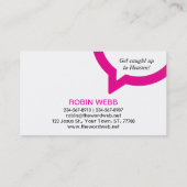 Trinity Spraakballon Logo (roze) Visitekaartje (Achterkant)