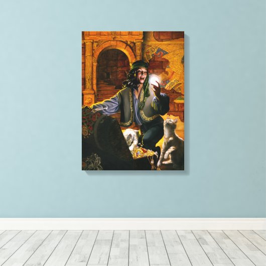 Trinket - gewikkeld canvas afdruk (Insitu (Houten vloer))