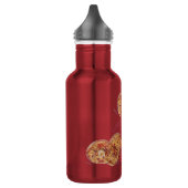 Trinkflasche klein Edelstahl Love & Peace  Waterfles (Links)