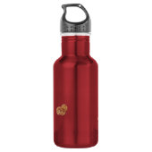 Trinkflasche klein Edelstahl Love & Peace  Waterfles (Achterkant)