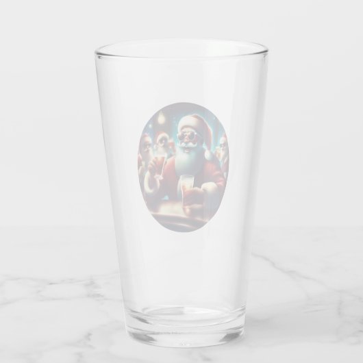 Trinkglas - Weihnachtsmann Glas (Achterkant)