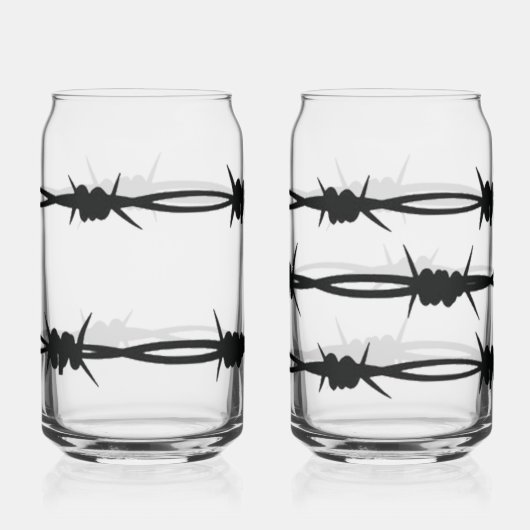 Trinkgläser mit Stacheldraht Design Blikvorm Glas (Voorkant)
