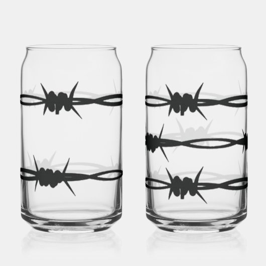 Trinkgläser mit Stacheldraht Design Blikvorm Glas (Links)