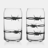 Trinkgläser mit Stacheldraht Design Blikvorm Glas (Achterkant)