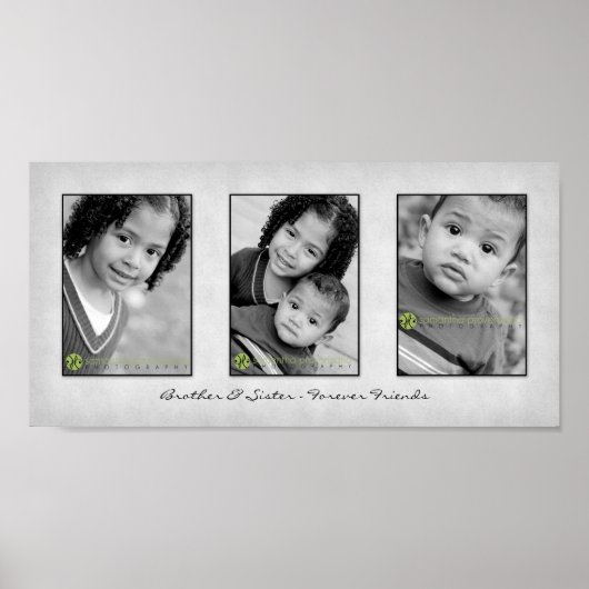 Trio 10x20 fotosjabloon afdrukken poster (Voorkant)