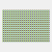 Trio 2 geometrische patronen Set van wikkelpapier Inpakpapier Vel (Voorkant 3)