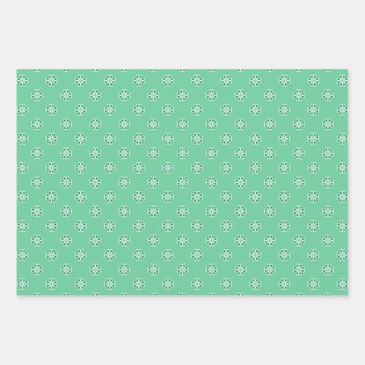 Trio 3 geometrische patronen Set van wikkelpapier Inpakpapier Vel (Voorkant 3)