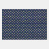 Trio 4 Geometrische Patronen Set van Wrapping Pape Inpakpapier Vel (Voorkant 3)