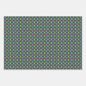Trio 4 Geometrische Patronen Set van Wrapping Pape Inpakpapier Vel (Voorkant)