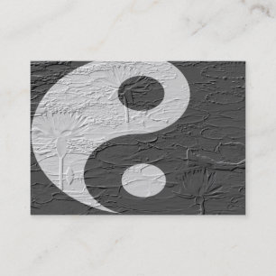 Trio Balance/Lotus Blosbezems met reliëfdruk Visitekaartje