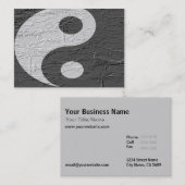 Trio Balance/Lotus Blosbezems met reliëfdruk Visitekaartje (Voorkant / Achterkant)