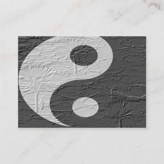 Trio Balance/Lotus Blosbezems met reliëfdruk Visitekaartje (Voorkant)