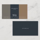 Trio Blauwgroen, grijs en lichtbruin Visitekaartje (Voorkant / Achterkant)