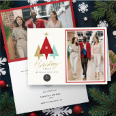 Trio bomen vogel en vakantie juichen moderne zaken feestdagen kaart