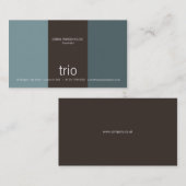 Trio Cadet Blue en Brown Visitekaartje (Voorkant / Achterkant)