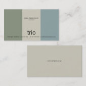Trio Cadet Blue, Zee Green & Grey Visitekaartje (Voorkant / Achterkant)