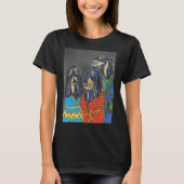 Trio Coon Dogs in Native American Blankets T-shirt (Voorkant)