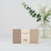 Trio Cream, Tan & Brown Visitekaartje (Staand voorkant)