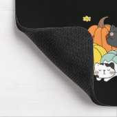 Trio Cute Pumpkin Cats Hallo Herfst herfst Funny Muismat (Hoek)