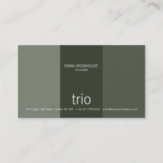 Trio Dark Green & Zee Green Visitekaartje