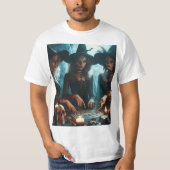 Trío de brujas haciendo magia negra t-shirt (Voorkant)