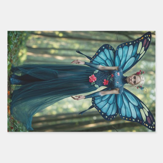 Trio Fairy Decoupage inpakpapier (Voorkant)