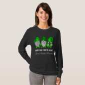 Trio Gnome vecht alleen Groen Lint Geestelijke Gez T-shirt (Voorkant volledig)