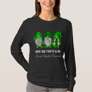 Trio Gnome vecht alleen Groen Lint Geestelijke Gez T-shirt