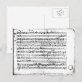 Trio, in E flat major "Kegelstatt" Briefkaart (Voorkant / Achterkant)