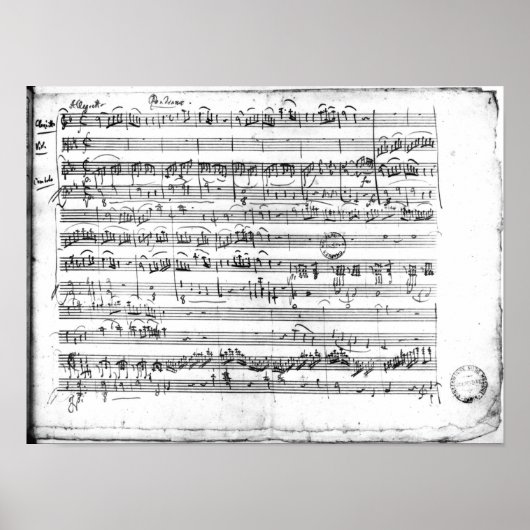 Trio, in E flat major "Kegelstatt" Poster (Voorkant)