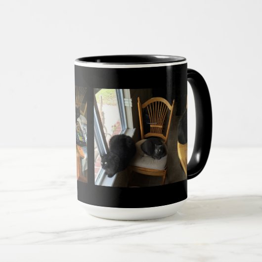 Trio in het venster mok (Voorkant rechts)