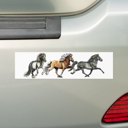 Trio in Tolt Bumpersticker (Op auto)