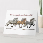 Trio in Tolt - IJslandse paarden Kaart (Voorkant)