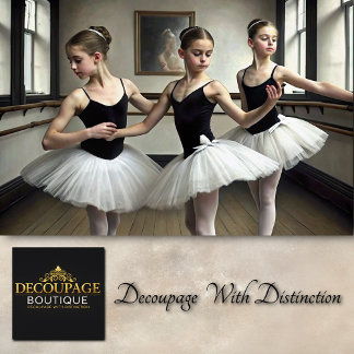 Trio in Tulle Ballerina Decoupage Tissuepapier
