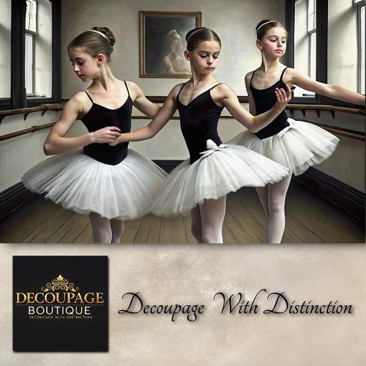 Trio in Tulle Ballerina Decoupage Tissuepapier