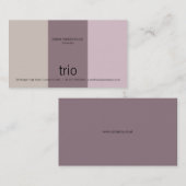 Trio Lila & Mauve Visitekaartje (Voorkant / Achterkant)