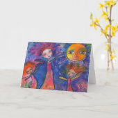 Trio of Fairies Greeting Card Kaart (Gele Bloem)