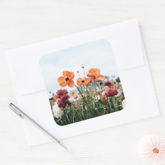 Trio of Flowers Sticker (Envelop)