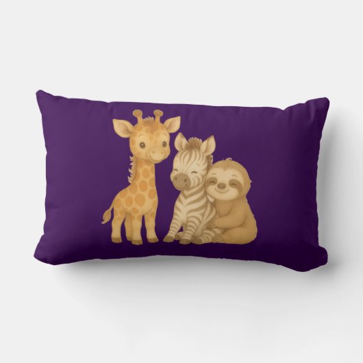 "Trio of Friends" Throw Pillow Kussen (Achterkant)