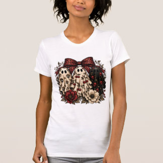 “Trio of Ghosts” Bloemige Halloween T‑Shirt T-shirt