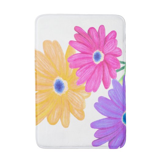 Trio of Joy: Bright Floral  Badmat (Voorkant Verticaal)