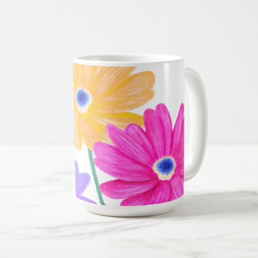 Trio of Joy: Bright Floral  Koffiemok (Voorkant rechts)