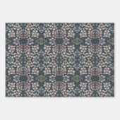 Trio of Three Floral Patterned Inpakpapier Vel (Voorkant)