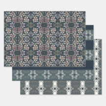 Trio of Three Floral Patterned