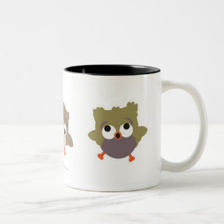 Trio Owls Tweekleurige Koffiemok