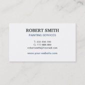 Trio Paintbrushes Silhouette Painting Visitekaartje (Achterkant)