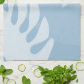 Trio Palm bladeren blauwe keukenhanddoek (Gevouwen)