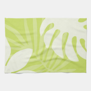 Trio Palm Leaves Lime Green Keuken Handdoek