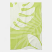 Trio Palm Leaves Lime Green Keuken Handdoek (Verticaal)
