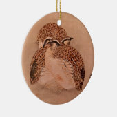 Trio Quail Keramisch Ornament (Rechts)
